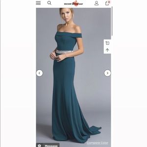 Aspeed hunter green formal gown